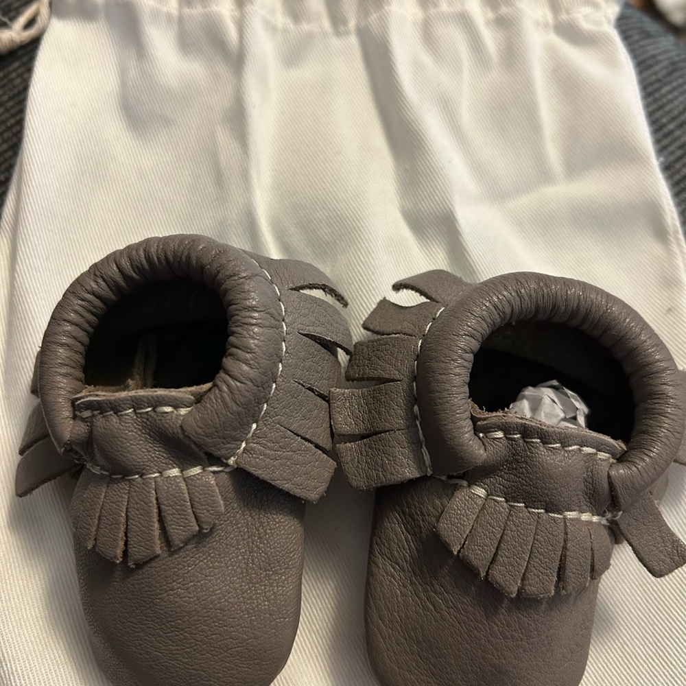 Freshly Picked Brown Moccasins Soft Sole Fringe